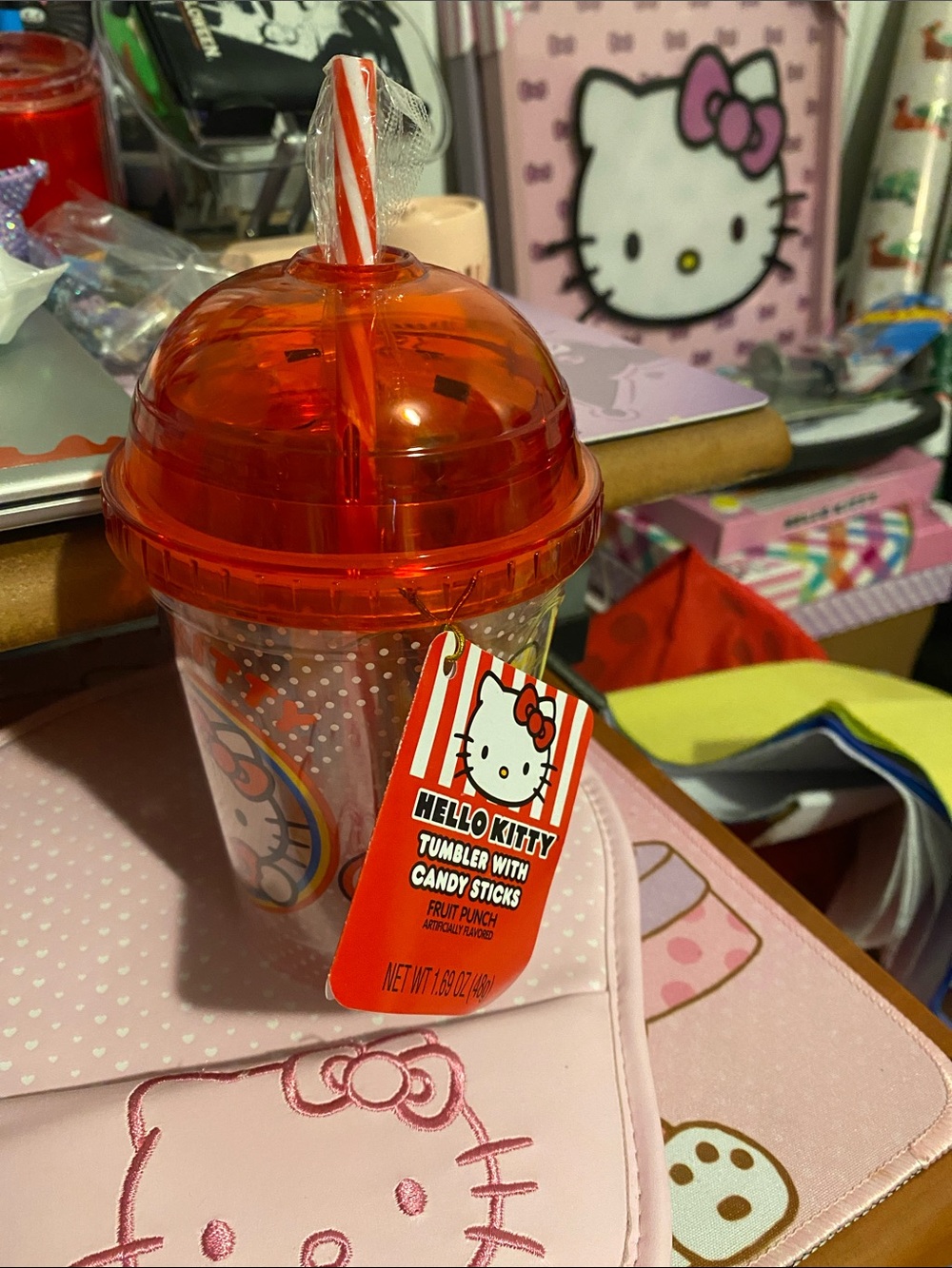 Hello Kitty Tumbler with Candy 🍭 🖤